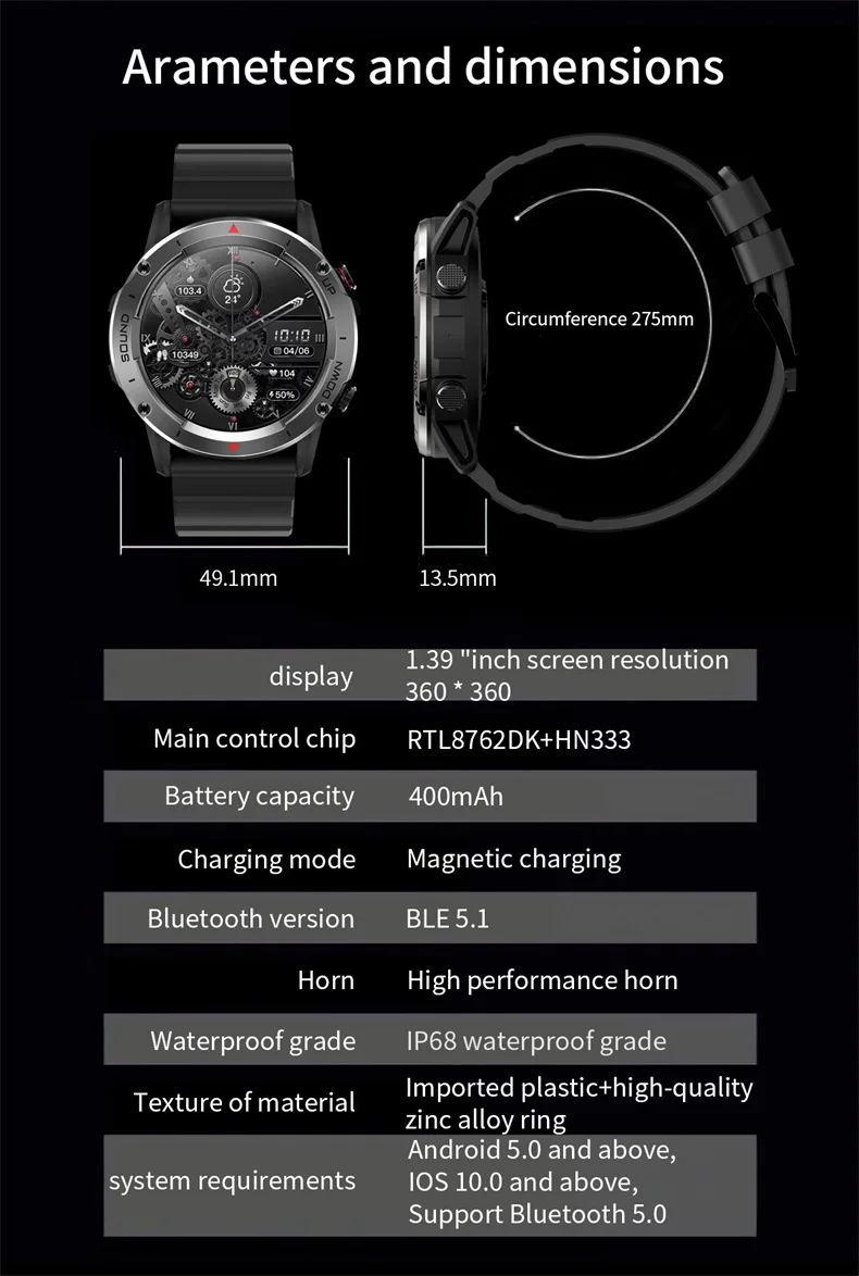 NX9 Smart Watch Men with Sports Fitness Tracker Music Control Phone Call Smart Watch Waterproof 400mAh Big Battery Calling Smart Watch for Men (16).jpg