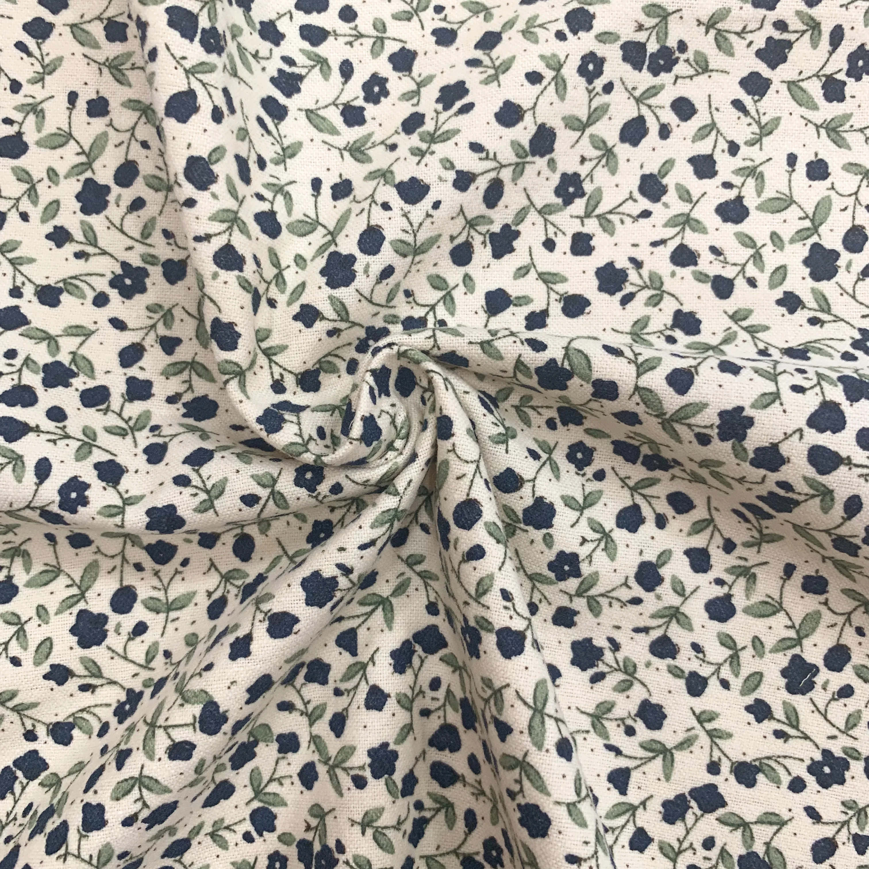 Free Designer Fabric Floral High Quality Plain Cloth Backing Flannel Children Shirt Dress Fabric