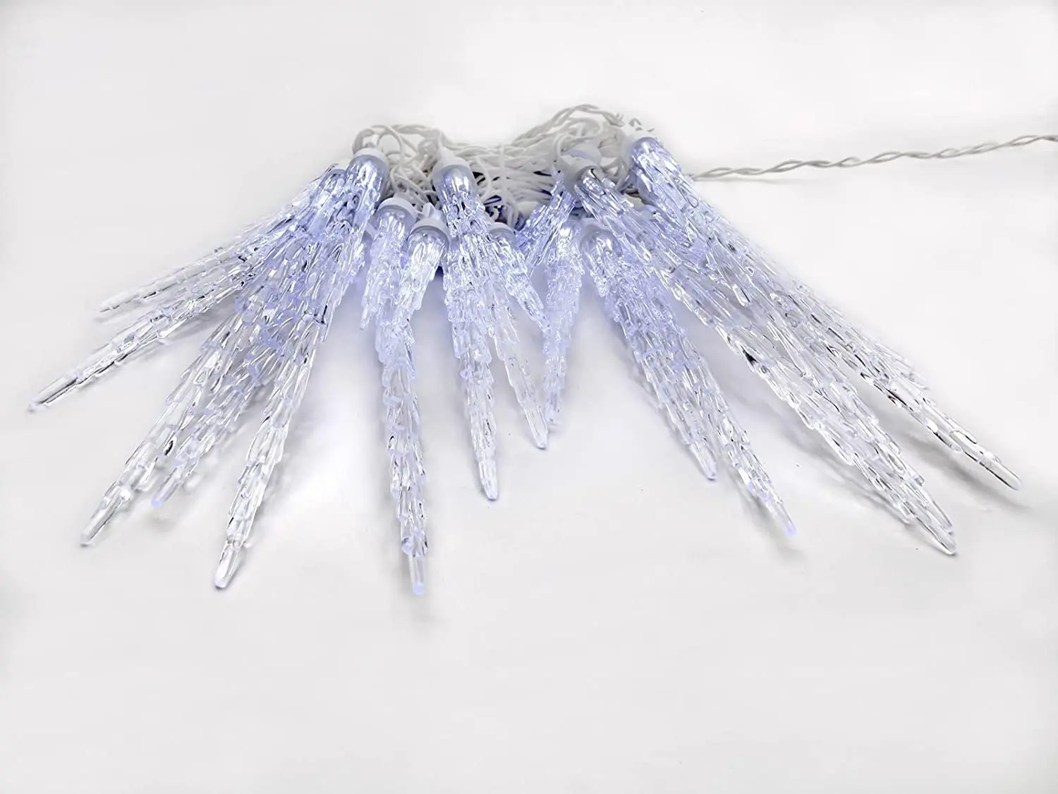 Christmas Holiday Battery Powered Crystal Led Icicle String Lights With