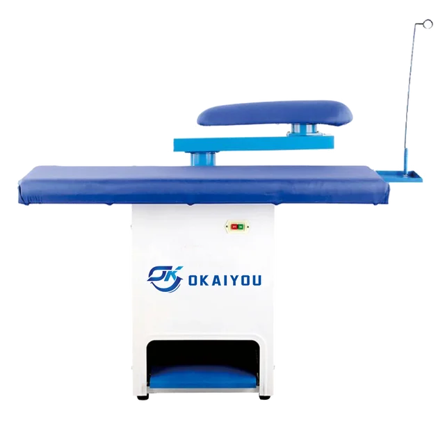 Okaiyou Professional Commercial Laundry Equipment Steam Iron with Vacuum Table for Efficient Ironing