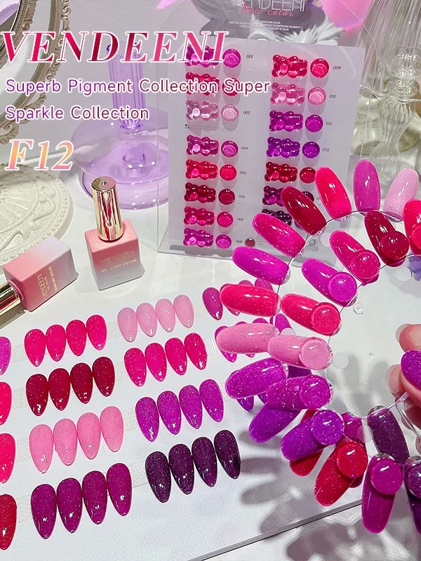 Vendeeni 15 Colors Reflective Set Sparkle Gel Oem Private Label