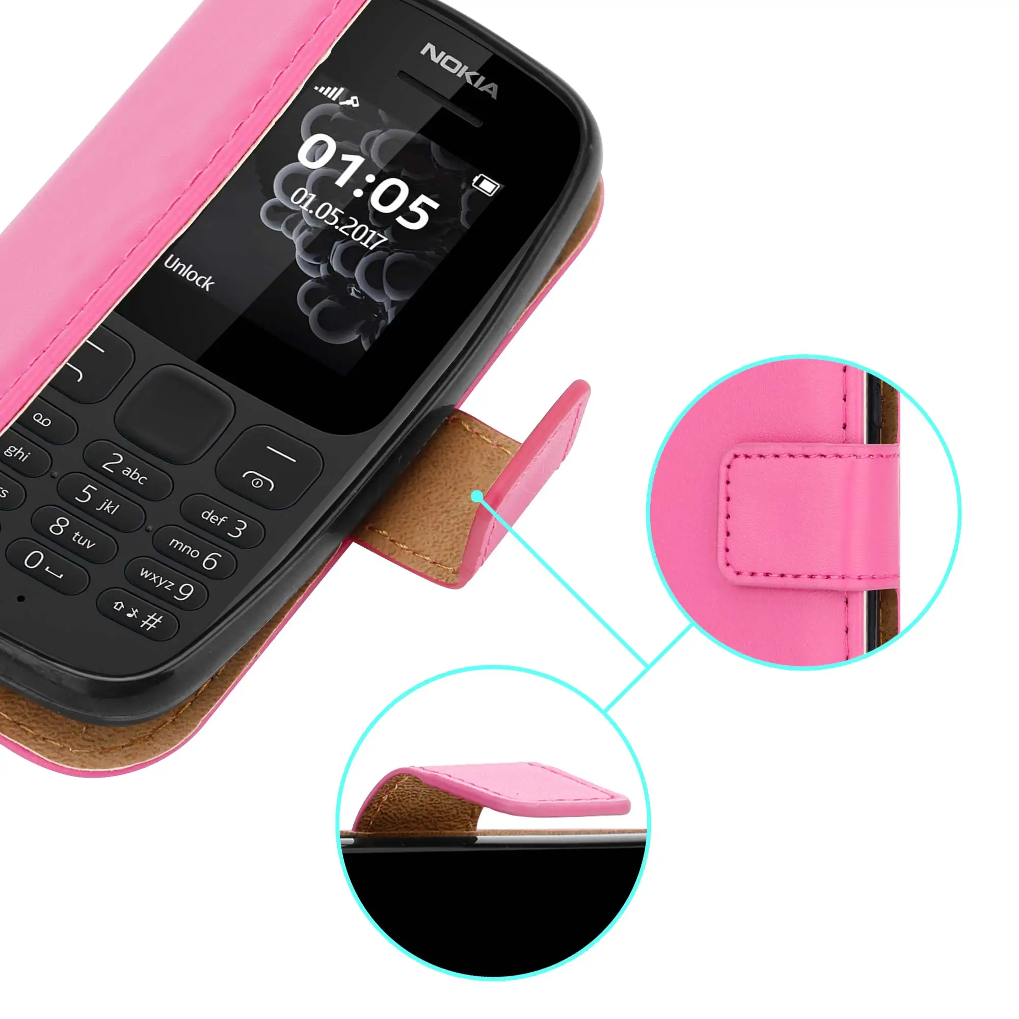 MOJIA Cover Flip Per ZTE Blade A32 – Custodia Portafoglio Con Supporto Blu - 2