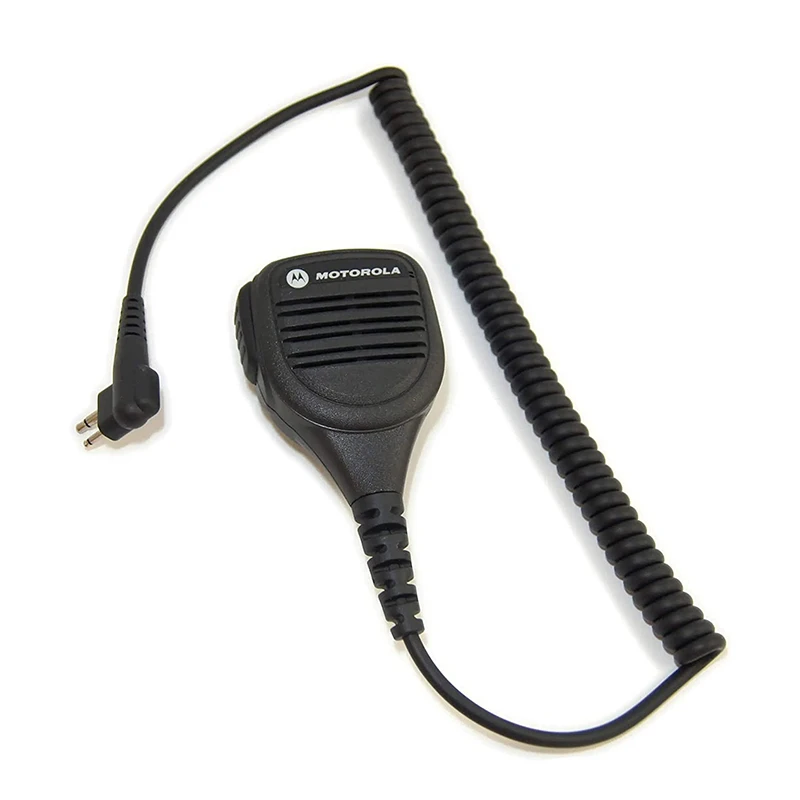 Motorola Original OEM PMMN4013 PMMN4013A Remote Speaker Microphone with 3.5mm Audio Jack Coiled Cord Swivel Clip