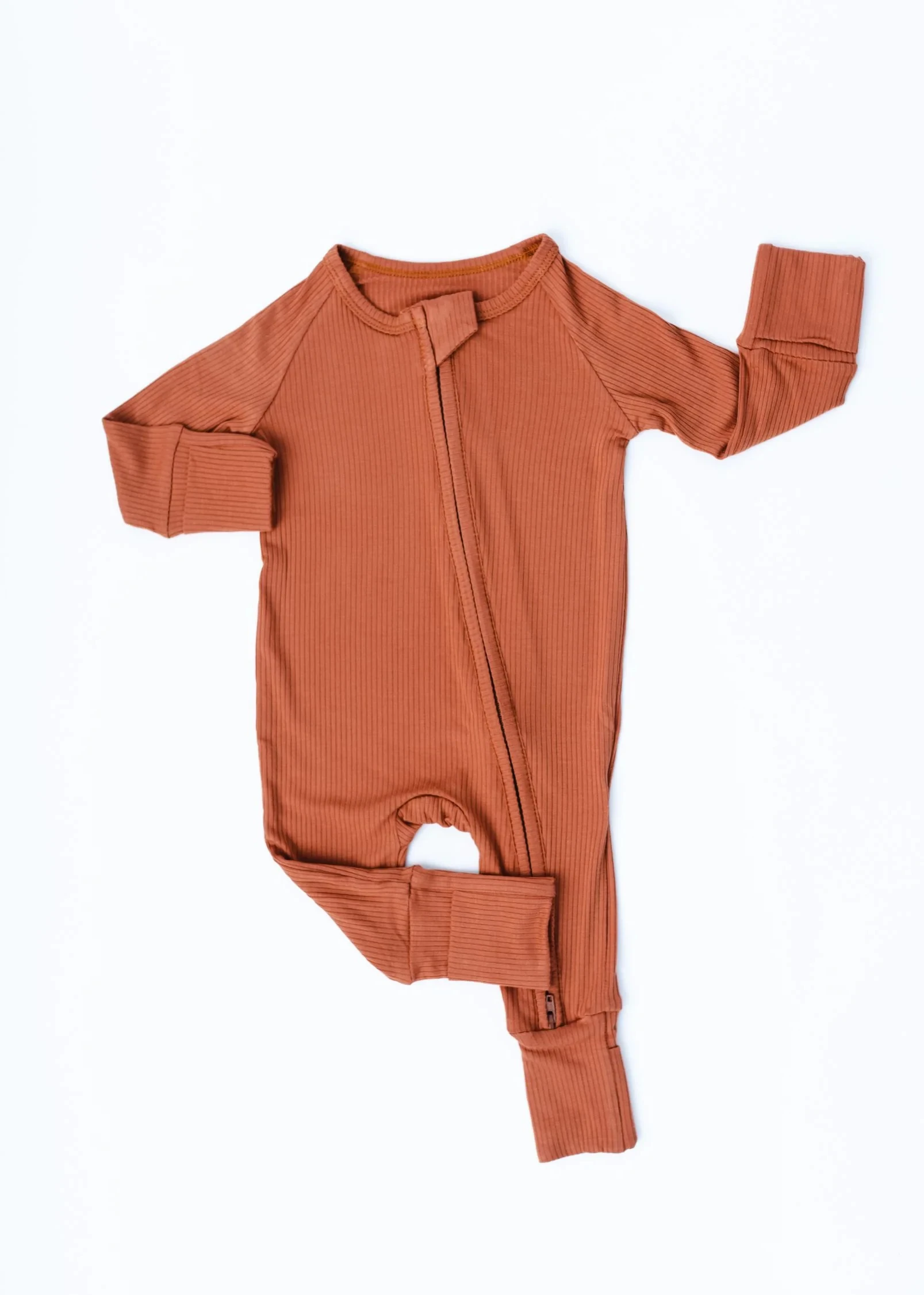 Bamboo Rayon Spandex Baby Footed Toddler Pajamas Romper Zip Front
