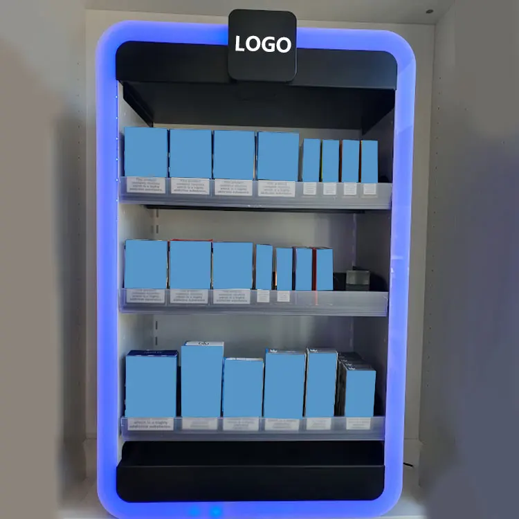 Double Sides Rgb Lighted Chewing Smokeless Acrylic Tobacco Display