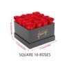16 Roses In Square Box