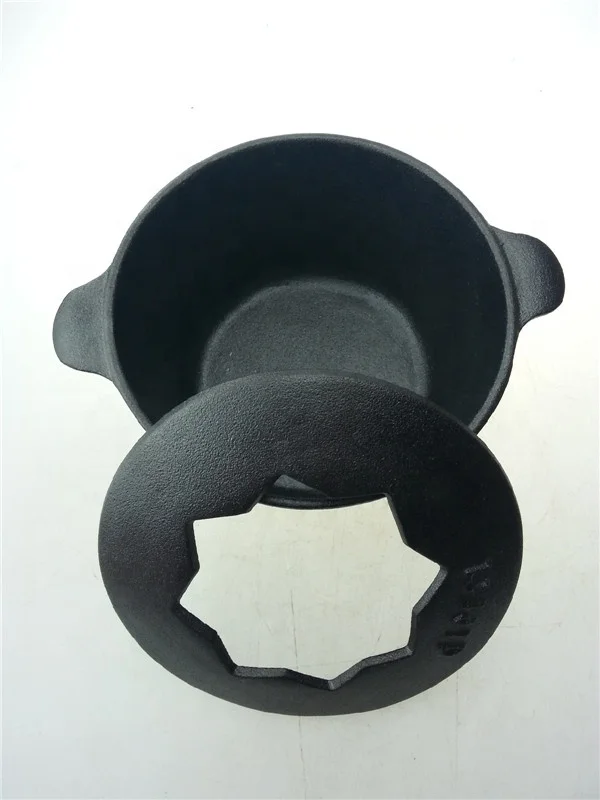 Cast Iron Fondue Set with 6 Forks, Cast Iron Hot Pot Fondue Pot