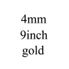 4mm 9inch gold