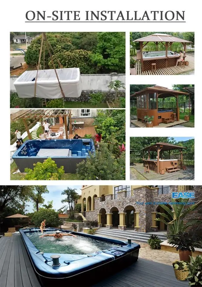 7 People Freestanding Hot Tub with 30 Jets and 1.9M Length for Outdoor Spas and Whirlpool