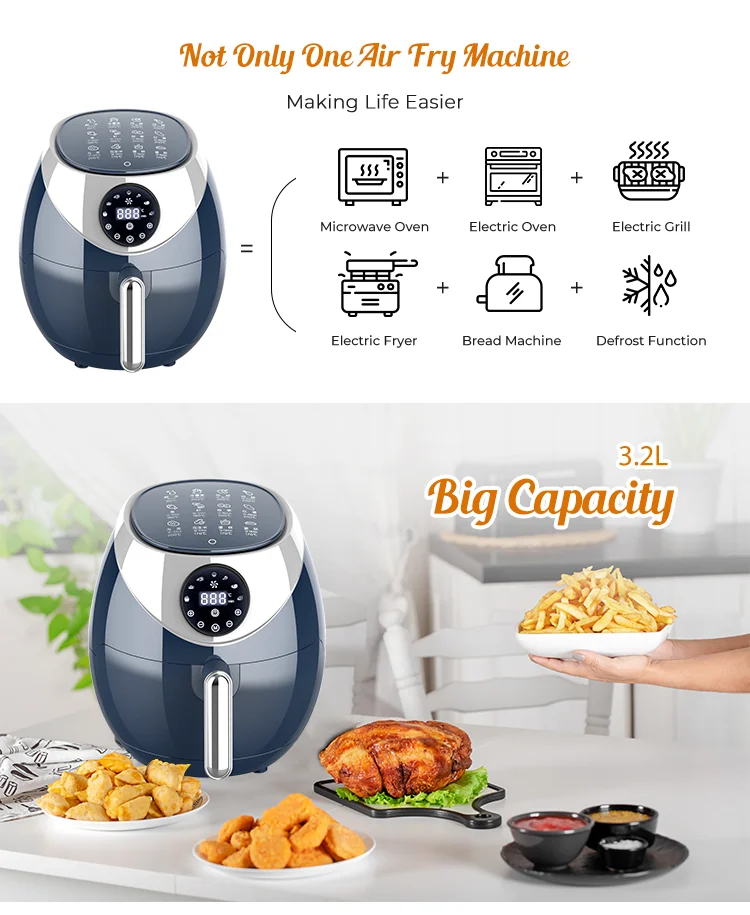 Tywit Air Fryers 2023 Fritadeira Eletrica Air Fryer Digital Electric