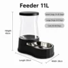 Mangeoire circulaire en acier inoxydable de 11 L