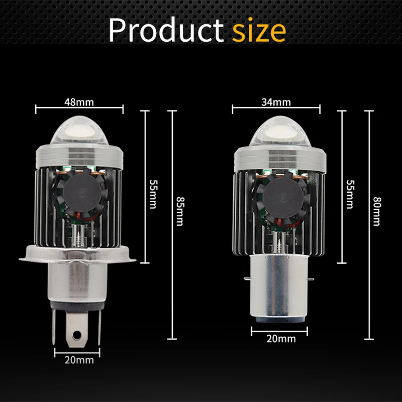 H4 BA20D светодиодные лампы прожектор для