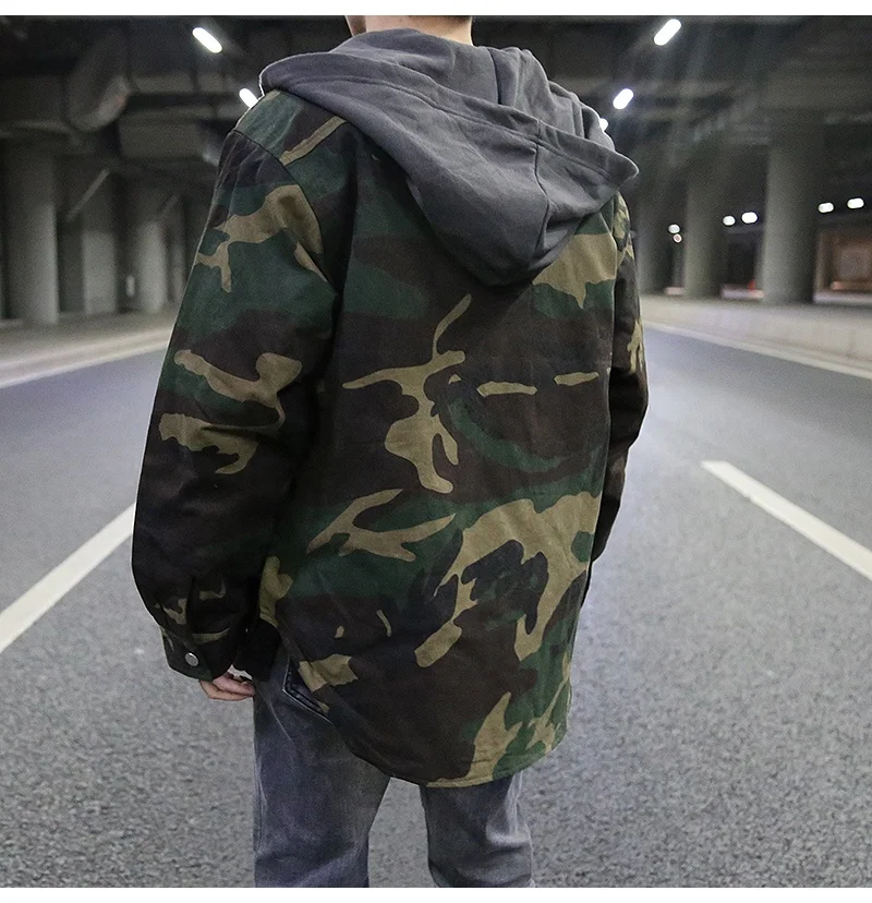 Oversized camo jacket mens best sale