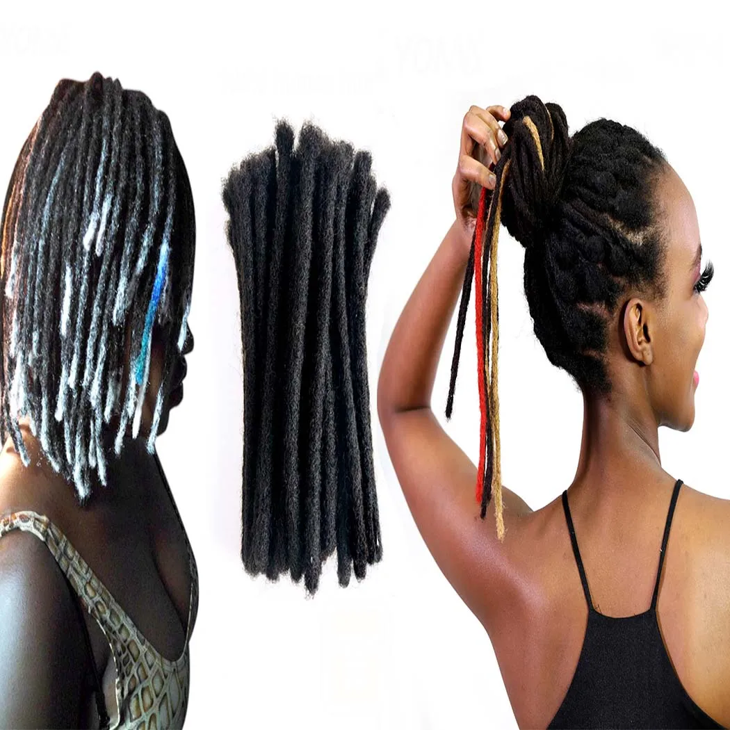 Yotchoi 100% Human Hair Crochet Locs Ideal For Repairing And Extend  Handmade Hair Dreadlocks Extension Large Size 0.8cm - Buy Dreadlocks  Extensions Human Hair,Tight Afro Kinky Hair Human Hair Dreadlocks,High  Quality Human