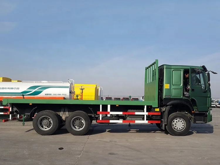 7.5m HOWO 20" Container Transport Flatbed Truck 30ton Flatbed Truck Carrier