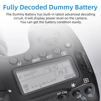 KingMa-LP-E6 Dummy Battery ACPower Supply Adapter for Canon EOS R5 R6 5DS R 7D 6D 5D Mark II III IV 5D4 90D 80D 70D 60Da Camera detail image