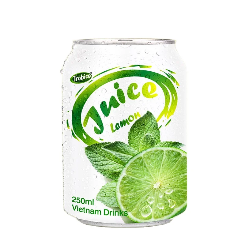 Vietnam Manufacturer with Trobico Brand or OEM Service in 250ml Short Can Fresh Orange Juice Drink