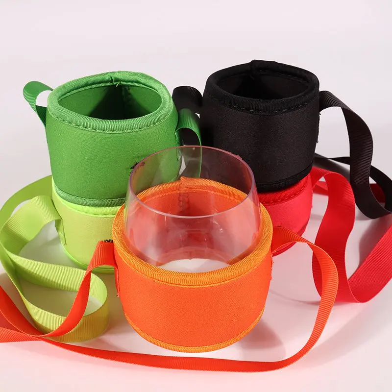 Custom Heat Sublimation Printing Cup Holder Neck Lanyard/wine Glass Holder Strap Buy Printing