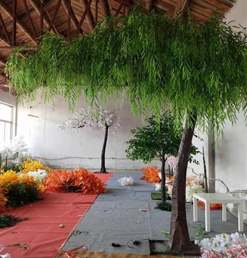 Artificial Weeping Tree Bonsai Green Leaves Willow Tree High Simulation Weeping Willow Trees