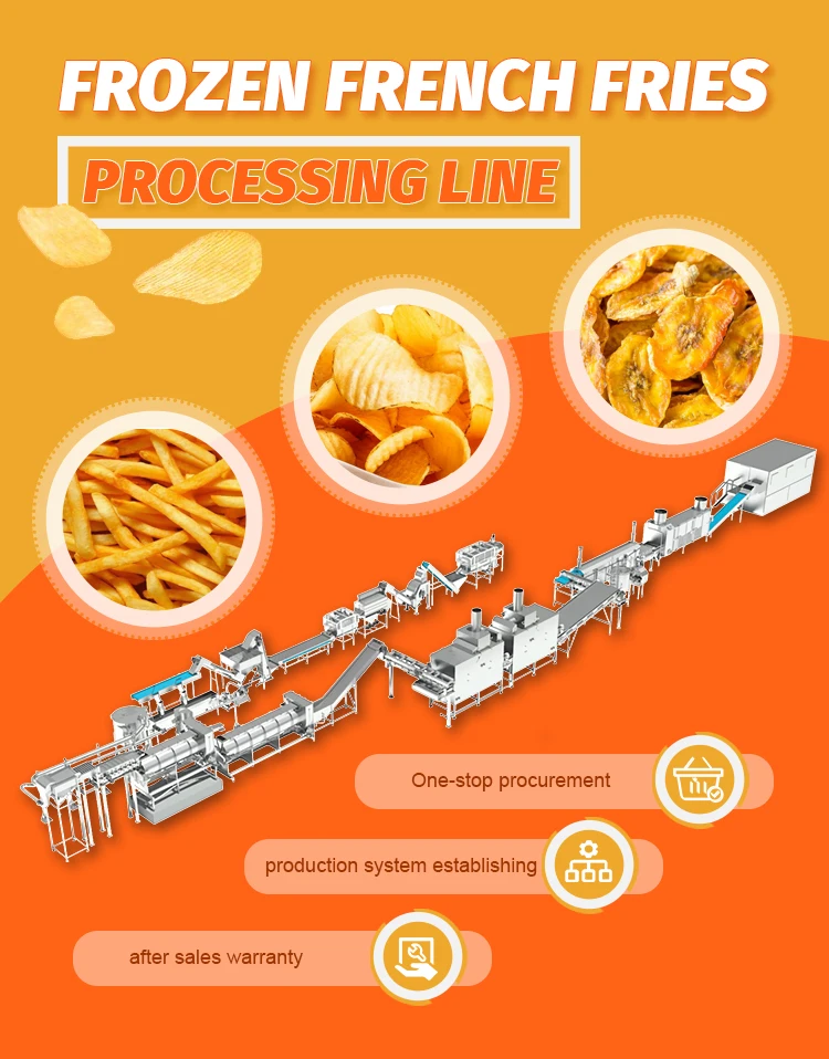 Fully Automatic Potato Chips Potato Chips Making Machine Production