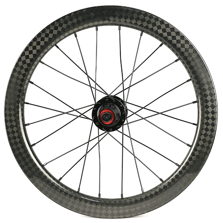 カーボン406ホイールセット38mm深さチューブレス折りたたみ