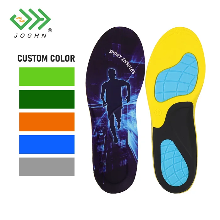 JOGHN OEM Poliuretano Fascite Plantare Insoles per Scarpe da Skate Piedi Insole Sport & Comfort Insoles