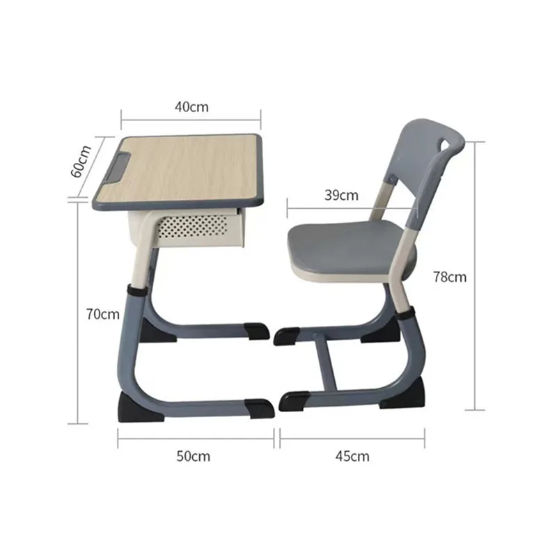 Modern Height Adjustable Desk Student Classroom Furniture Study Table