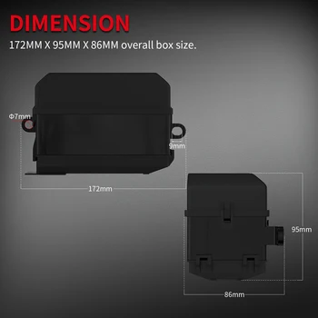 DEDC Auto Sicherungskasten, 12 Stecker Relais Box Relaishalter für 6
