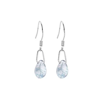 bridal jewelry chandelier earring 100% 925 sterling silver earrings fish hook crystal s925 silver dangling earring for women
