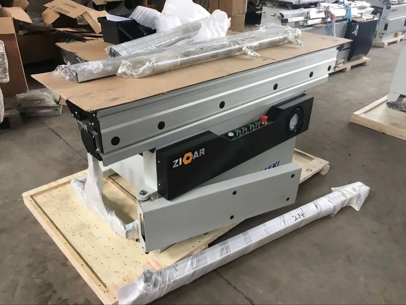 ZICAR OEM Portable Small Sliding Table Saw 1.6 Meters Mini Woodworking Panel Saw Machine for Carpenter Making Furniture