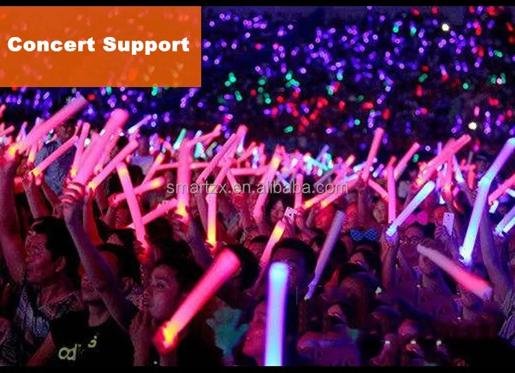 Promotional Led Glow Foam Stick,Light Up Foam Baton For Party Wedding
