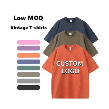 High Quality Washed Cotton t-shirts for Men Heavyweight Unisex Vintage Tee Plus Size Oversize Short Sleeve Casual T shirts