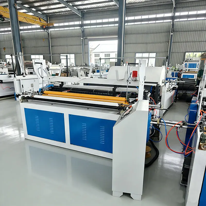 Automatic Toilet Tissue Paper Making Machine Toilet Tissue Roll Rewinding Perforating Production Line Kitchen Towel Machinery