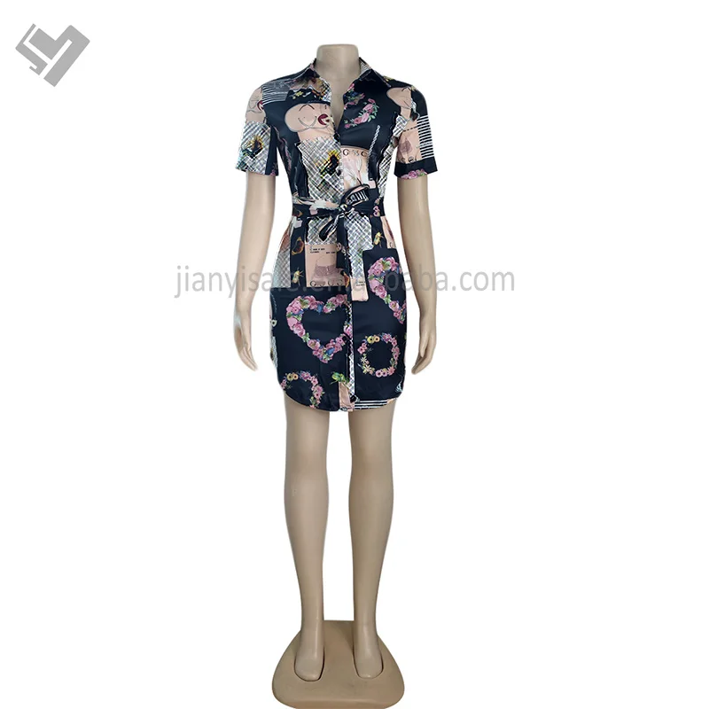 2023 New Arrival Women Luxury Clothing Designer Printed Casual Summer ...