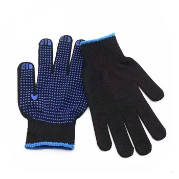 Professional Design Pure Cotton Knitted Industrial Double Both Sided Pvc Polka Dot Gloves