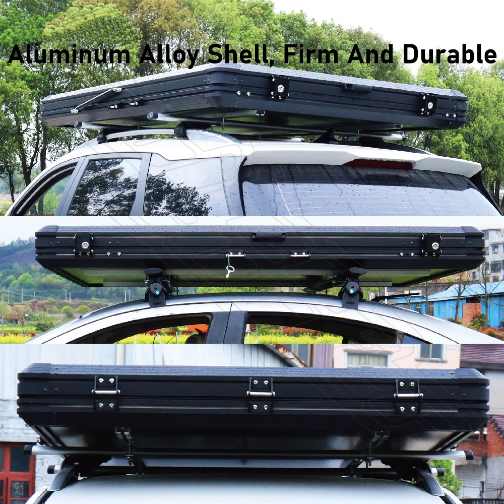 Camping Aluminum Rooftop Tent Car Triangle Clamshell Hard Shell Roof ...