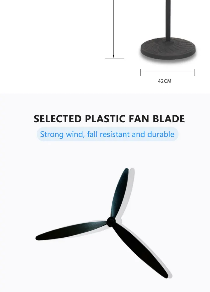 Pedestal Fan, 750, 180W, Metal - detail 8