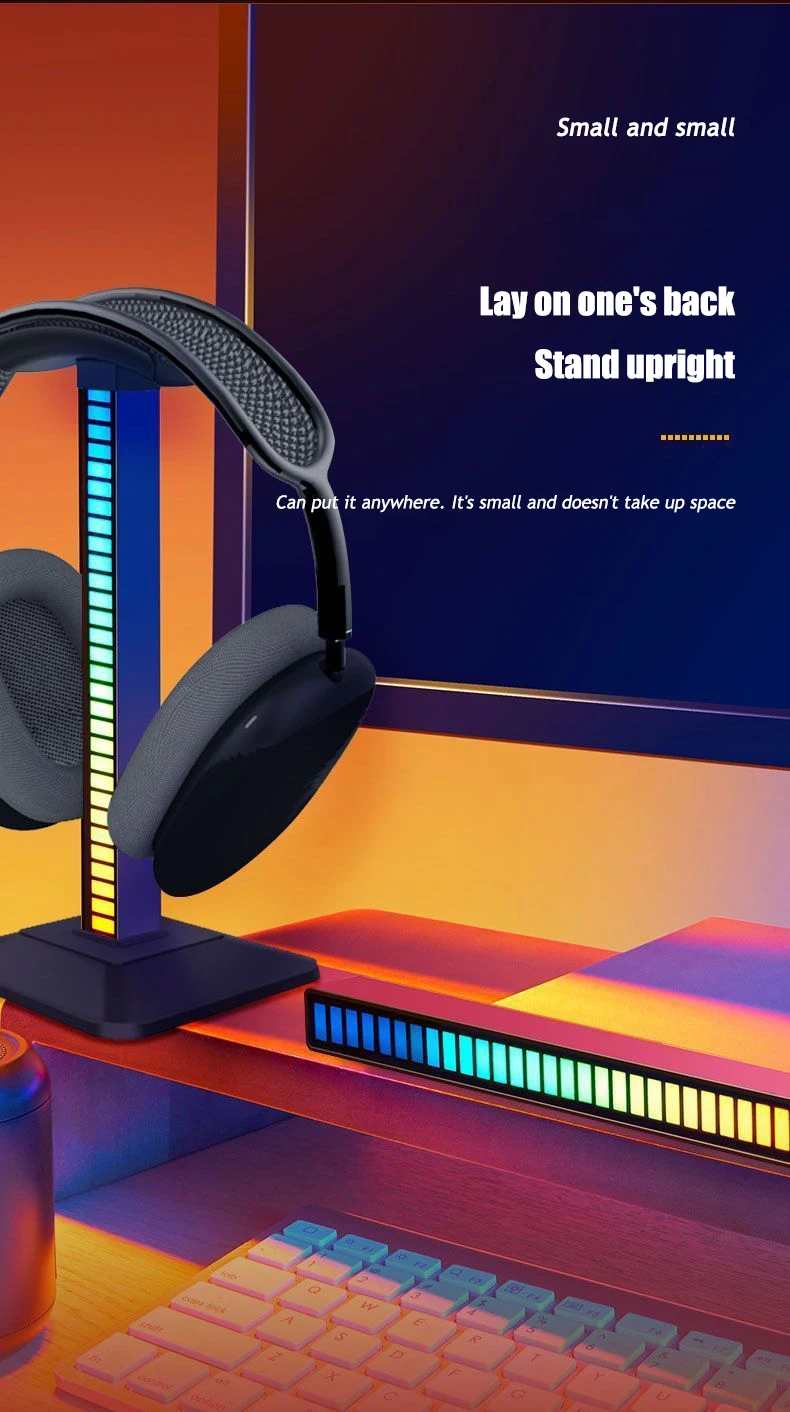 Gaming Headset Stand With Dj Rgb Stage Sound Control Light Headphone Display Stand Buy