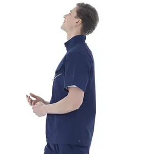 Mechanic Breathable Cotton Anti-Static Short Sleeve Work Shirt & Pants Set-Motorsports Protection Suit