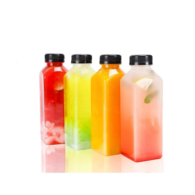 Factory Supply 250ml 350ml 500ml Square Plastic Bottle for Juice - China  Plastic Juice Bottle, French Square Shape Bottle