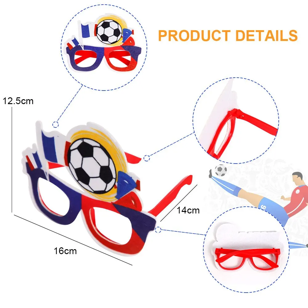 Party Decoration Football Game Themed Glasses World Party Decoration Photos Props Sports Adult Children Gifts