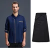 Dark blue shirt with apron