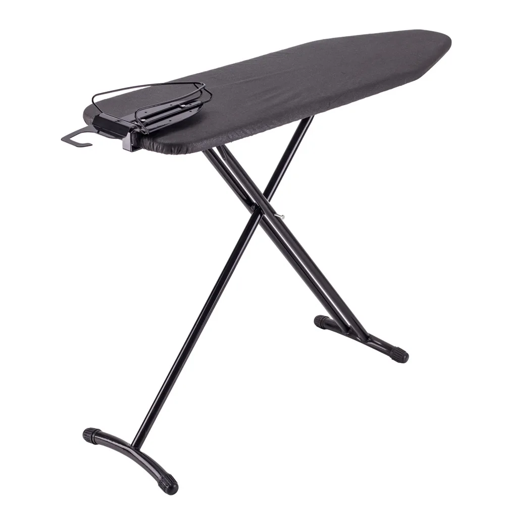 Heat Resistant Adjustable Height Foldable Ironing Board With Iron Holder