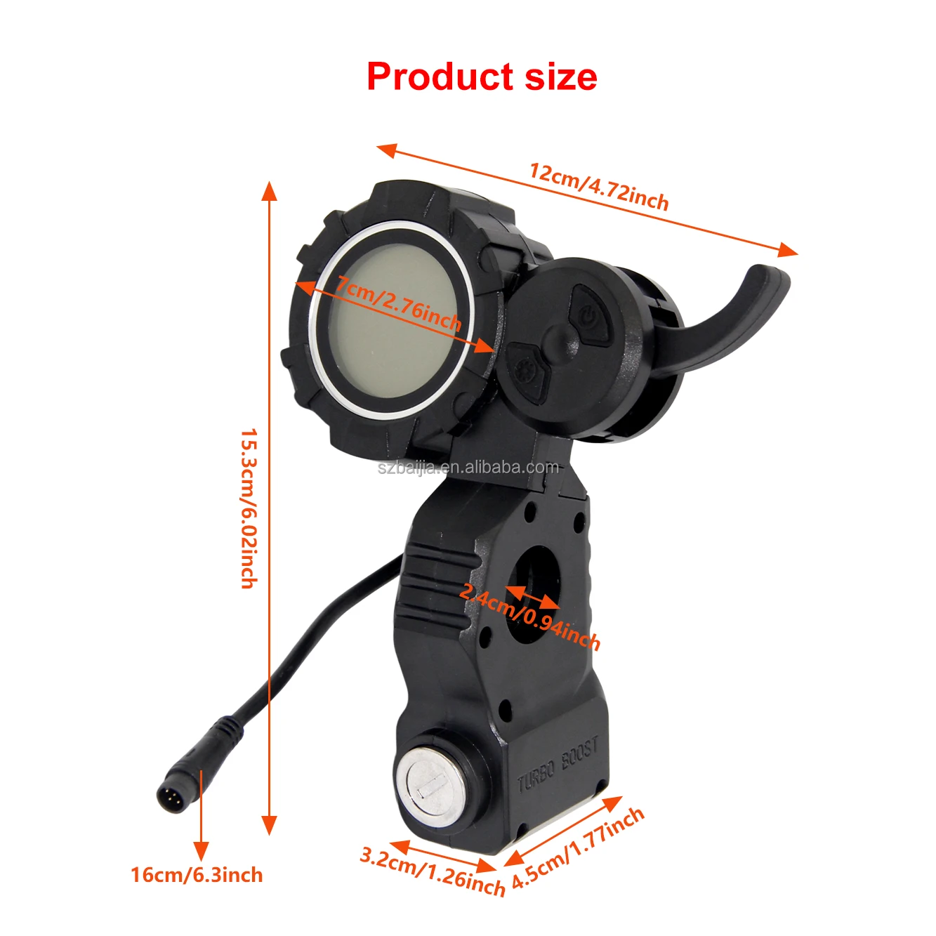 48V LCD Display With Locking Instrument Dashboard Accessories Kickscooter Parts throttle controller for E-BIKE Electric Scooter