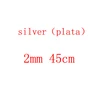 silver 2mm 45cm