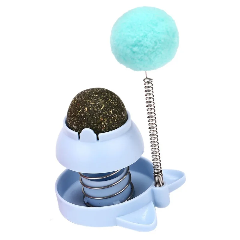 Catnip Wall Ball Cat Toys Clean Mouth Fresh Breath Cat Nip Ball Promote Digestion Cat Candy Licking Snacks Mint Ball