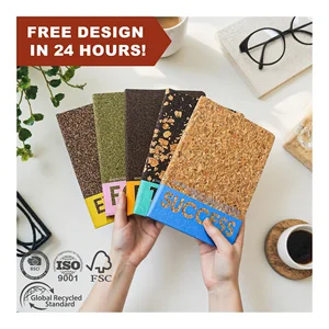 A5 Eco-Friendly Cork Coffee Grounds Notebook Custom Logo NFC Notepad Printing Wholesale Business Gift Office Promotion Planner
