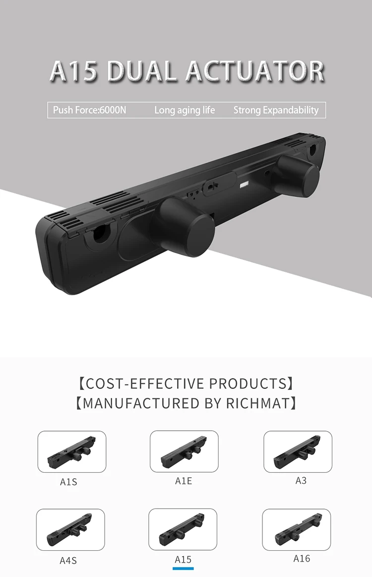 6000N Dual Actuator with Remote Control for Beds