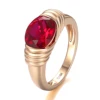 Real solid 14Kgold lab gemstone ring