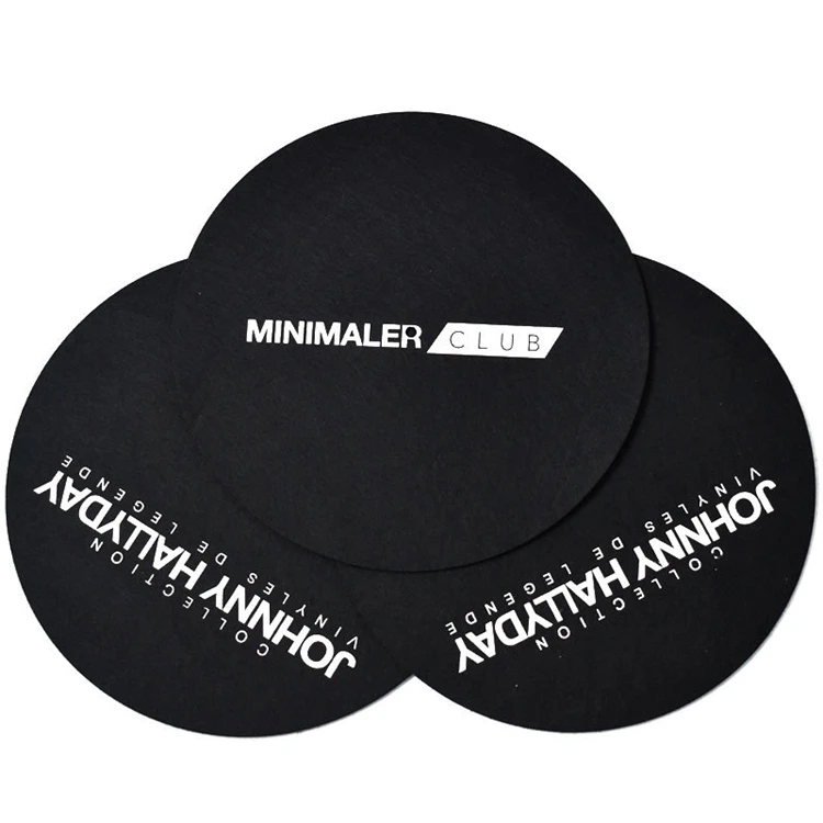 Wholesale Custom Printed Round Turntable Felt Slipmat For Vinyl Record